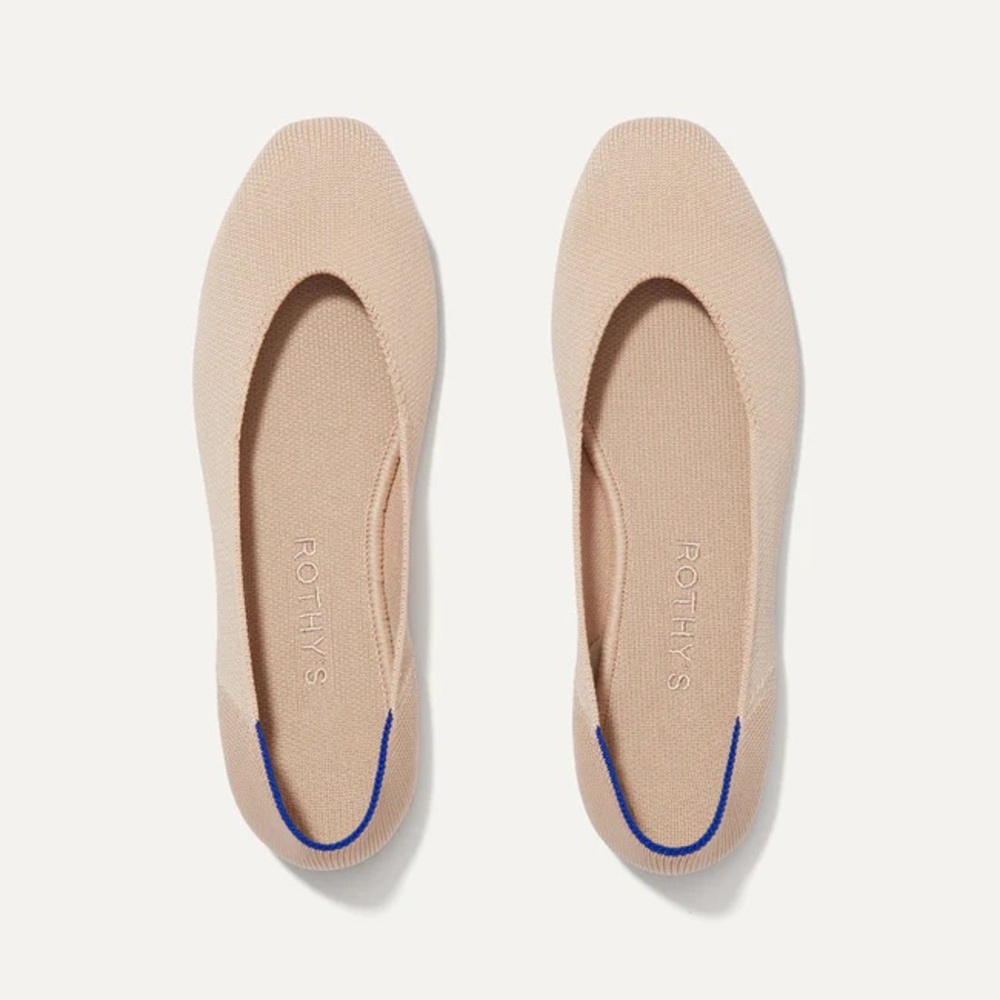 Rothy’s Square Toe Ecru Flats